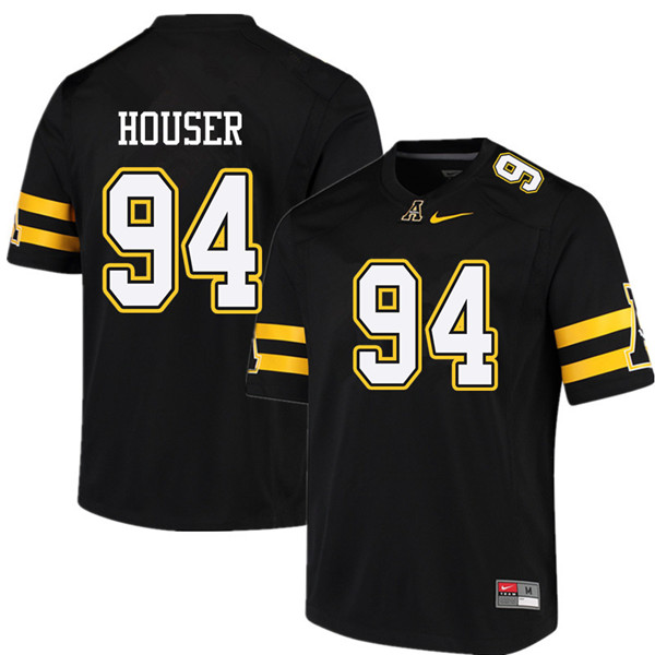 Men #94 Josh Houser Appalachian State Mountaineers College Football Jerseys Sale-Black